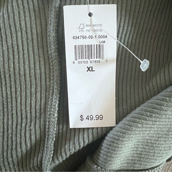 Gap Factory Olive Green Ribbed Halter Midi Stretch Dress |Size XL| NWT - Picture 9 of 10